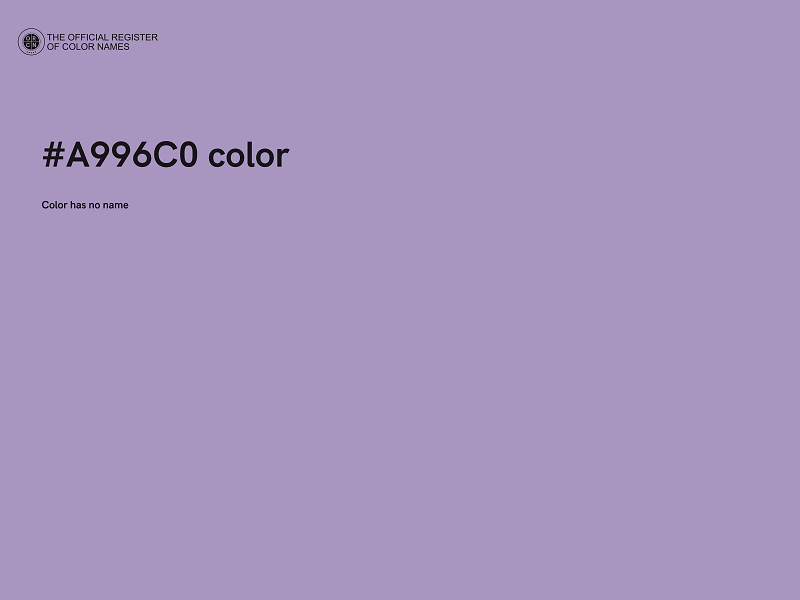 #A996C0 color image