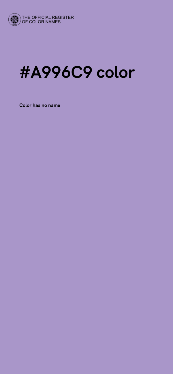 #A996C9 color image