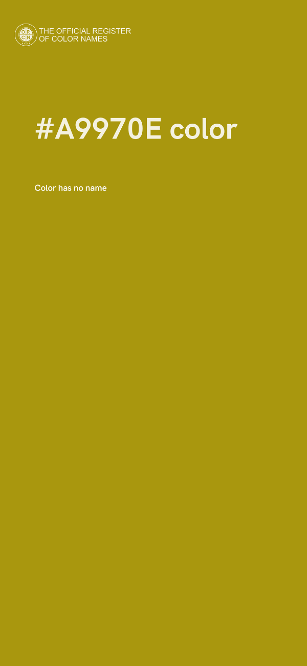 #A9970E color image
