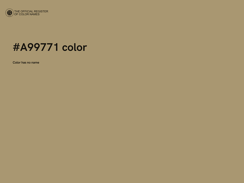 #A99771 color image