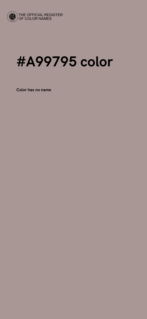 #A99795 color image