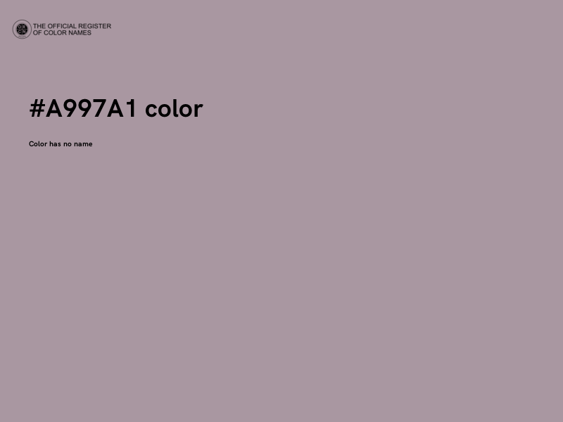 #A997A1 color image