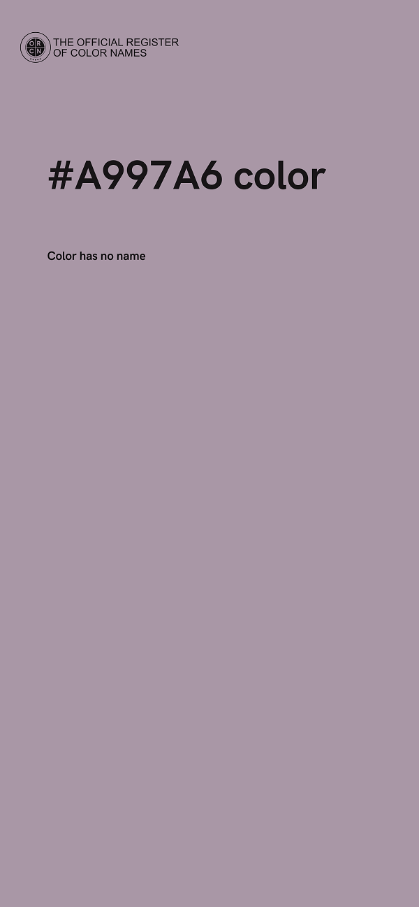 #A997A6 color image