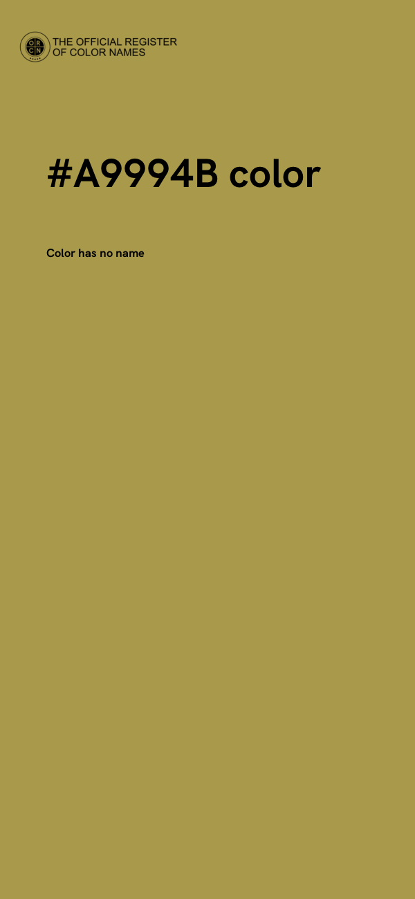 #A9994B color image
