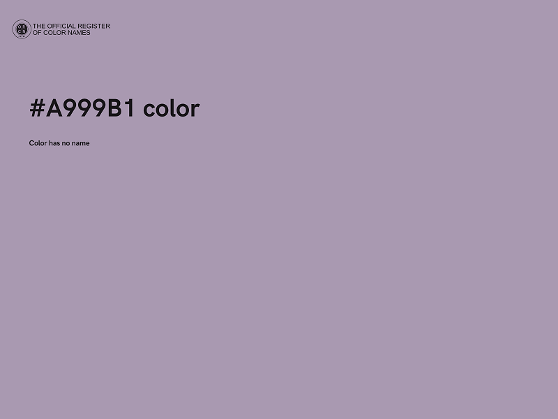 #A999B1 color image