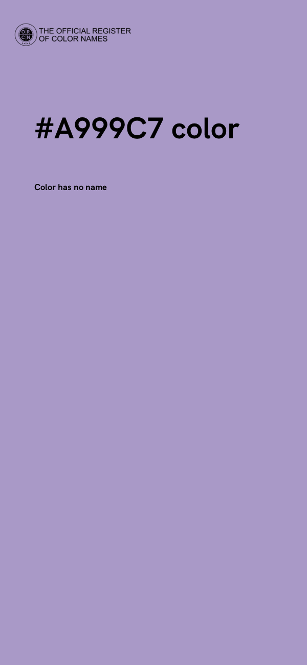 #A999C7 color image