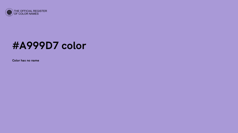 #A999D7 color image