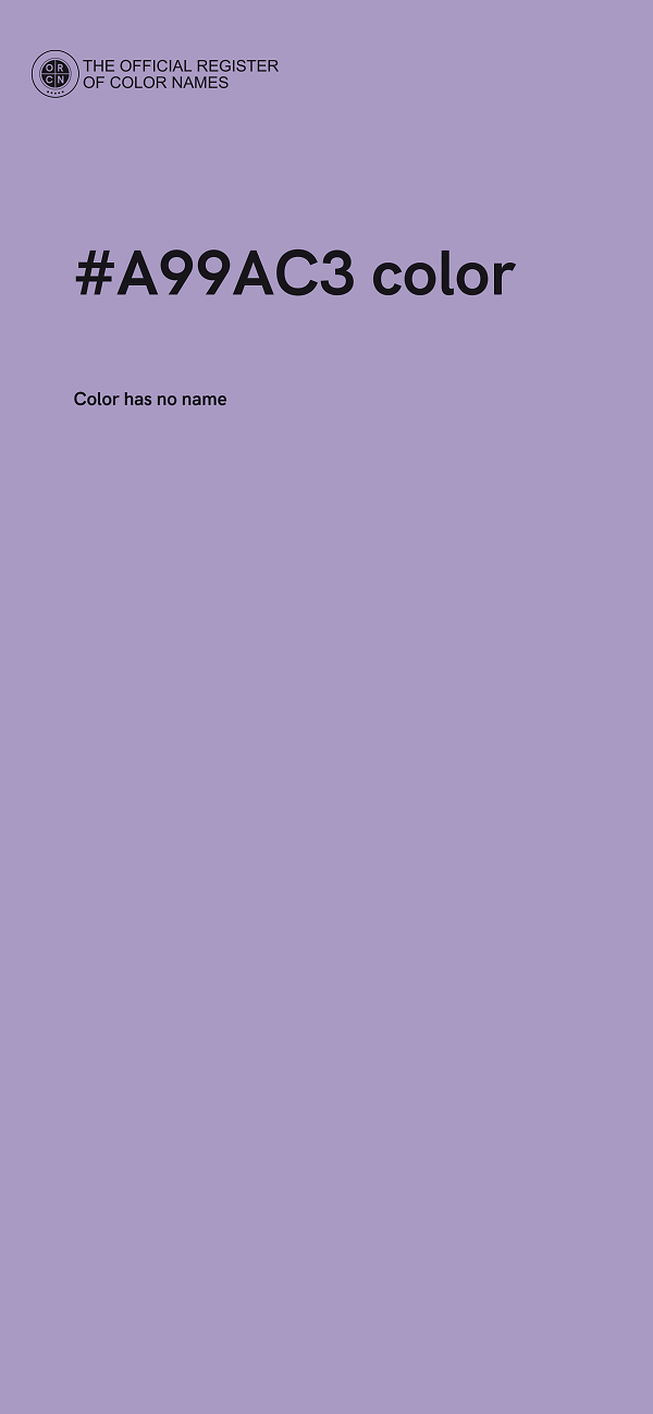 #A99AC3 color image