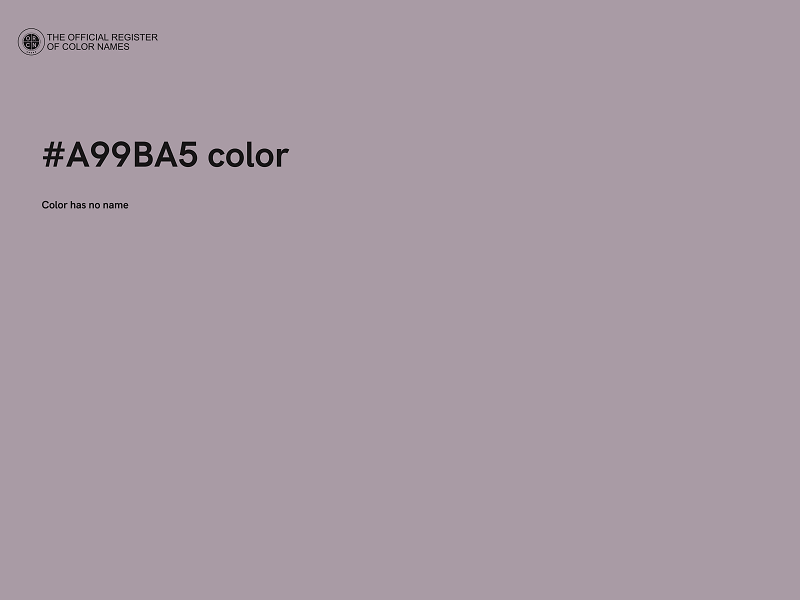 #A99BA5 color image