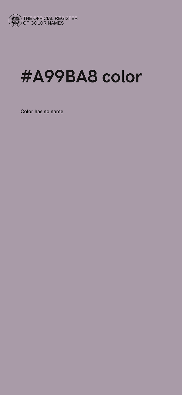 #A99BA8 color image