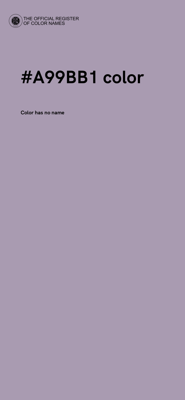 #A99BB1 color image