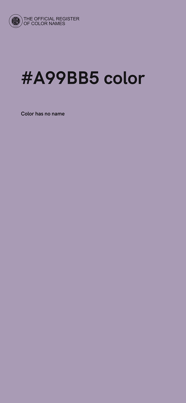 #A99BB5 color image