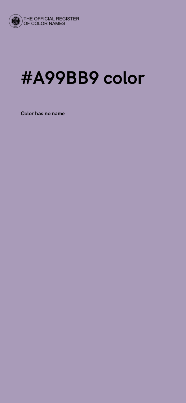 #A99BB9 color image