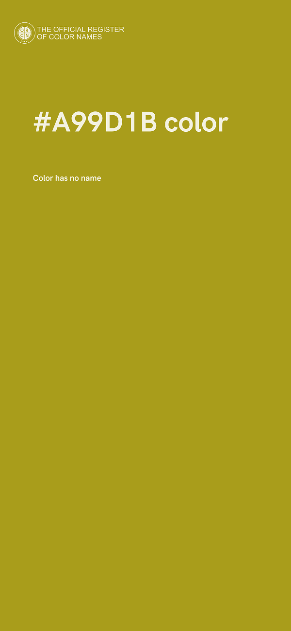 #A99D1B color image