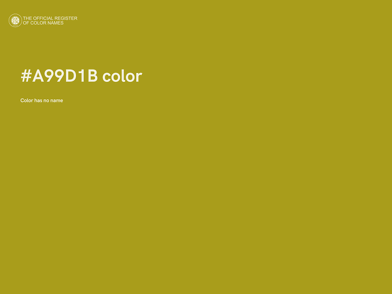 #A99D1B color image