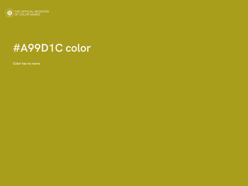 #A99D1C color image