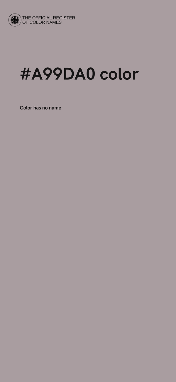 #A99DA0 color image
