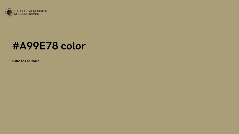 #A99E78 color image