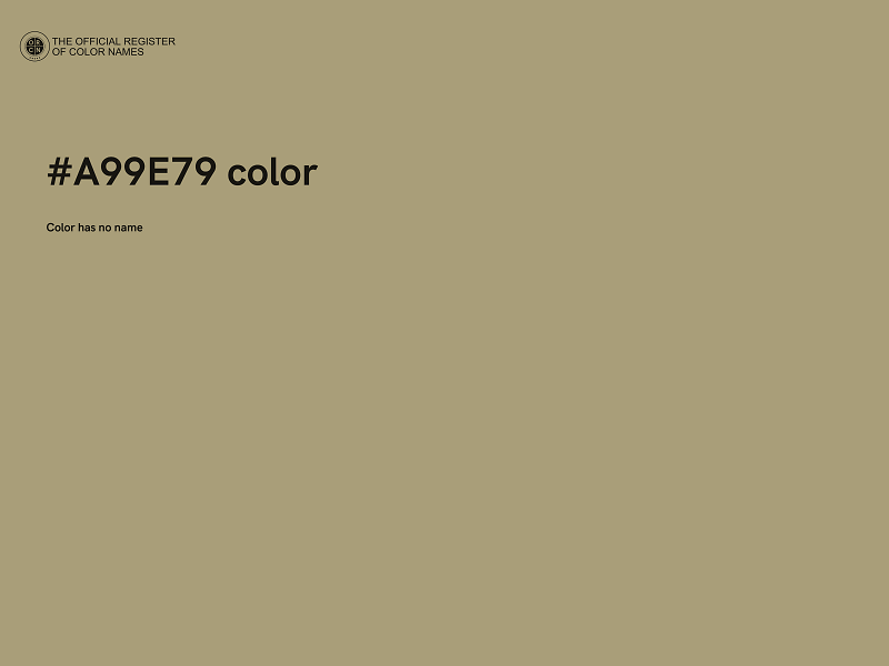 #A99E79 color image