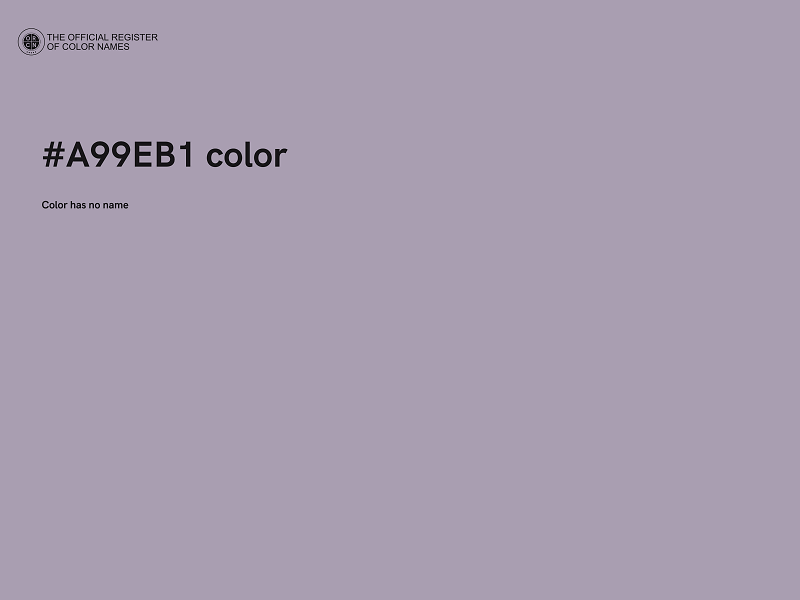 #A99EB1 color image