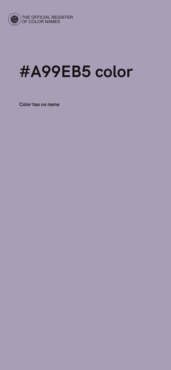 #A99EB5 color image