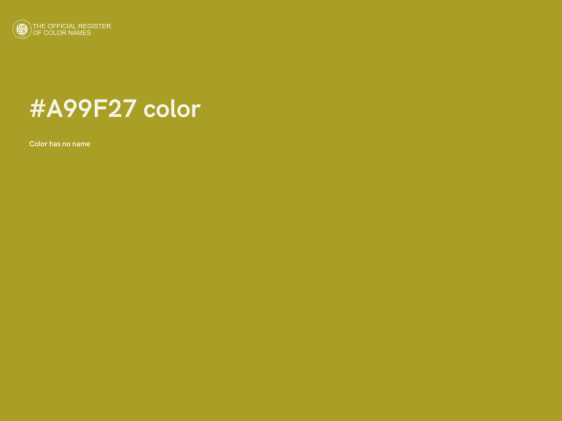 #A99F27 color image