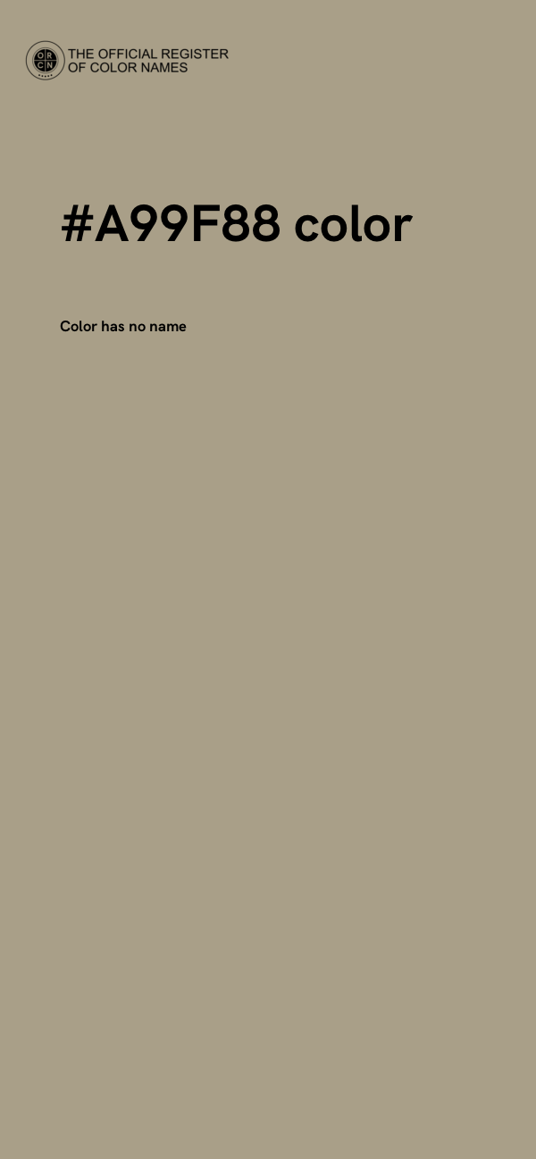 #A99F88 color image