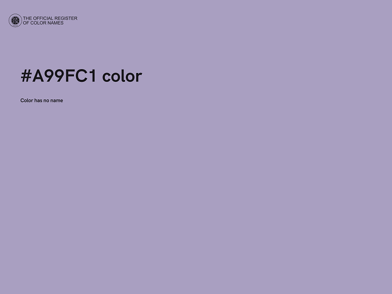 #A99FC1 color image