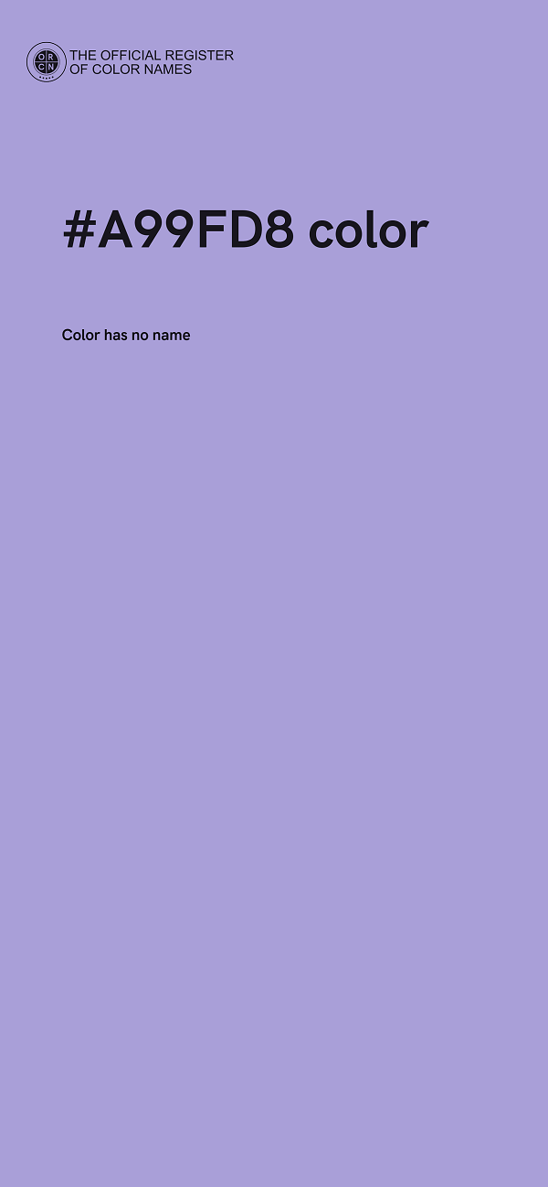 #A99FD8 color image