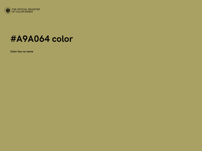 #A9A064 color image