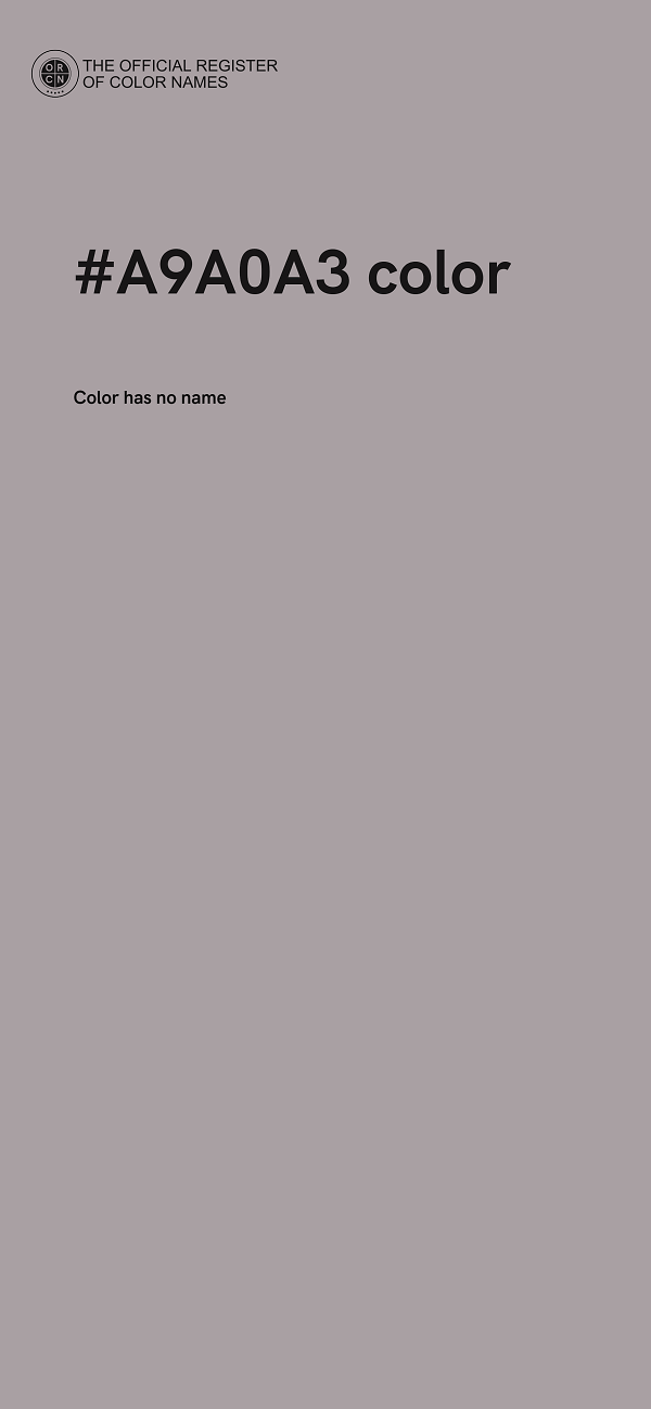 #A9A0A3 color image