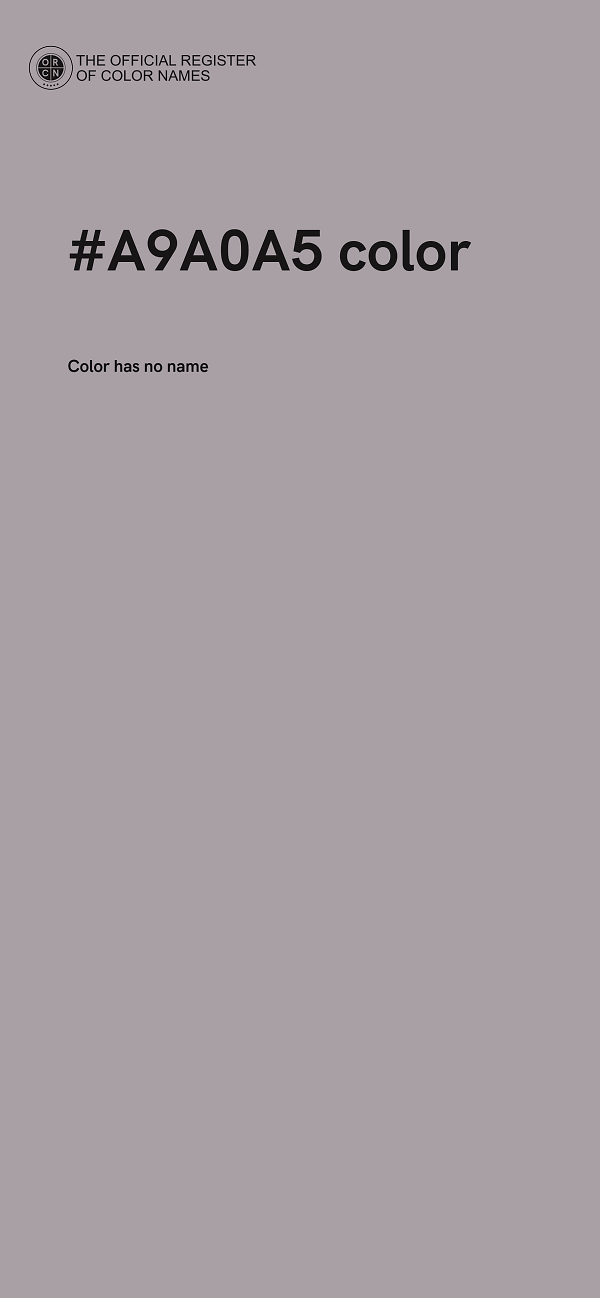 #A9A0A5 color image