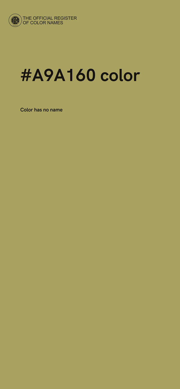 #A9A160 color image