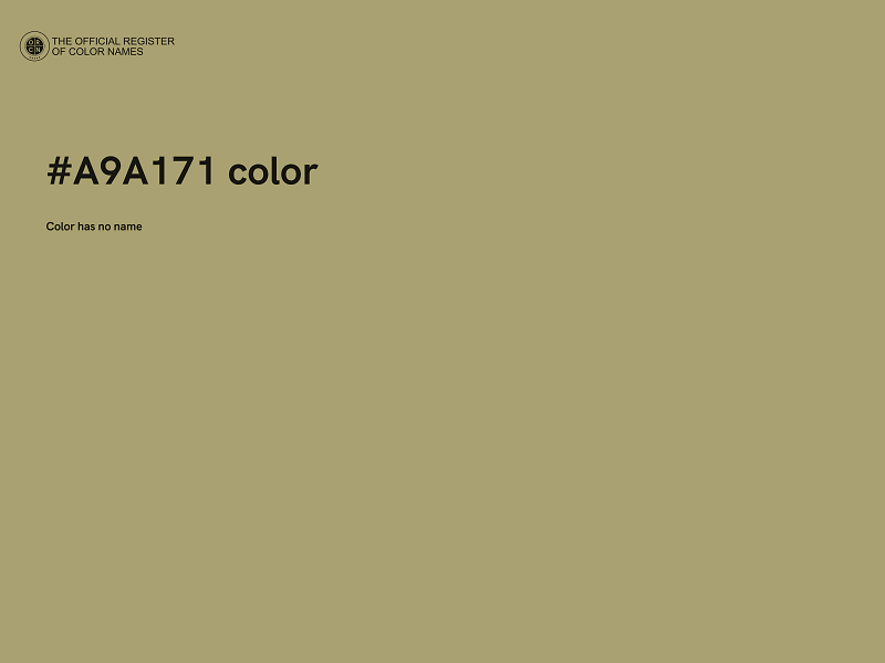 #A9A171 color image