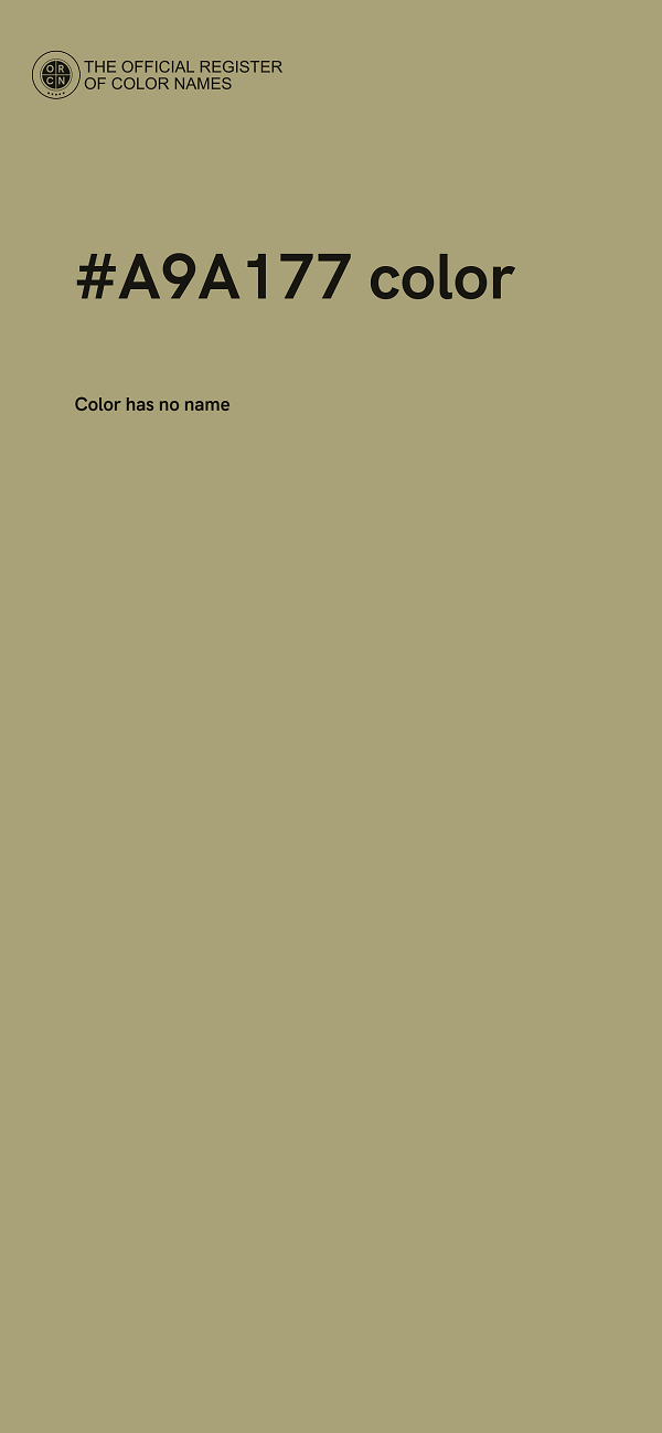 #A9A177 color image