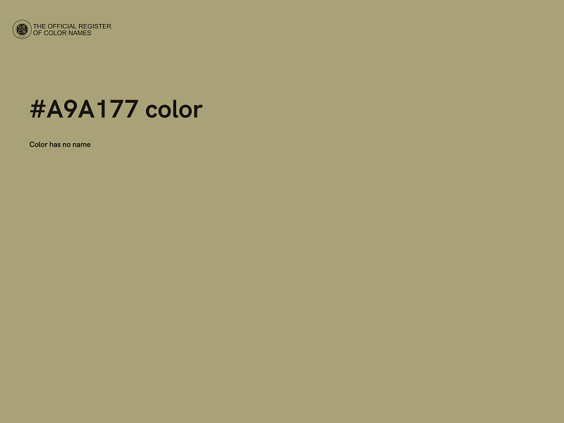 #A9A177 color image