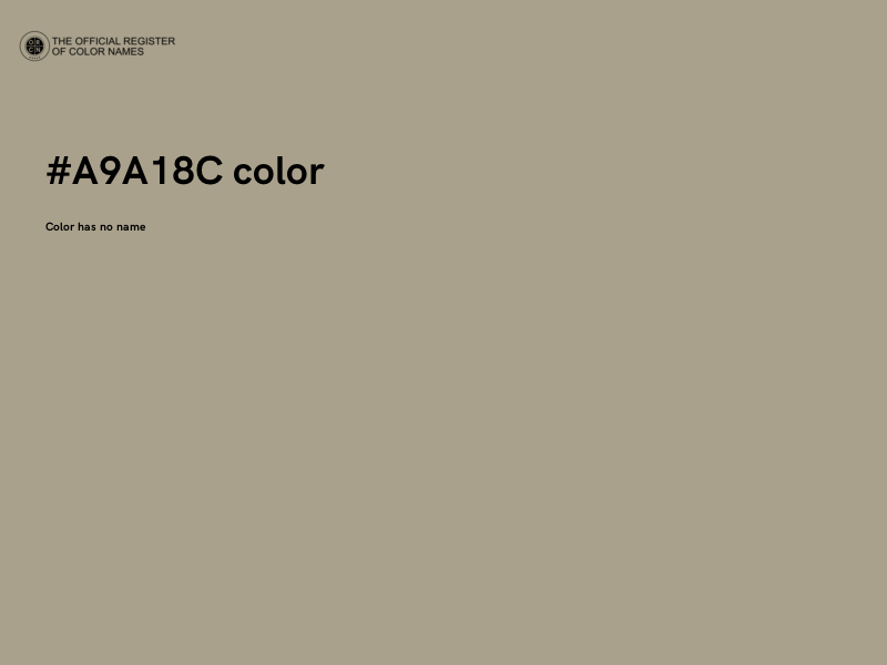 #A9A18C color image