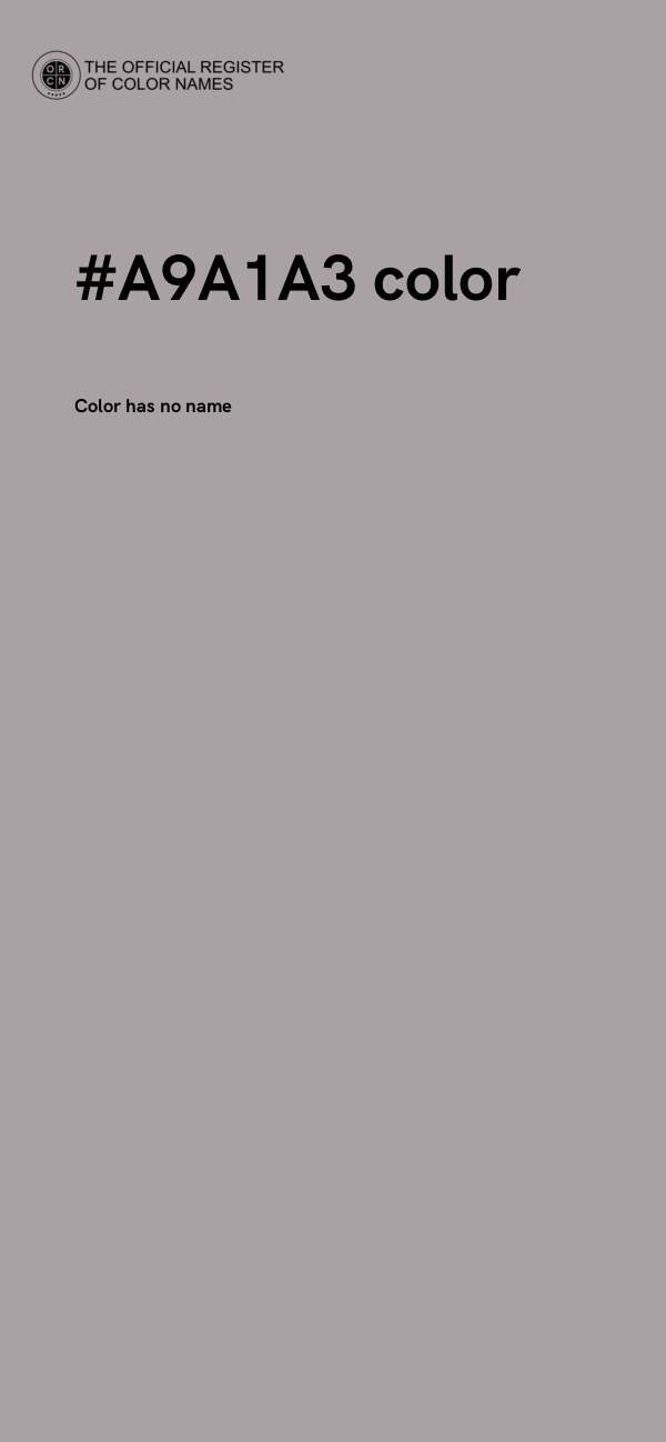 #A9A1A3 color image