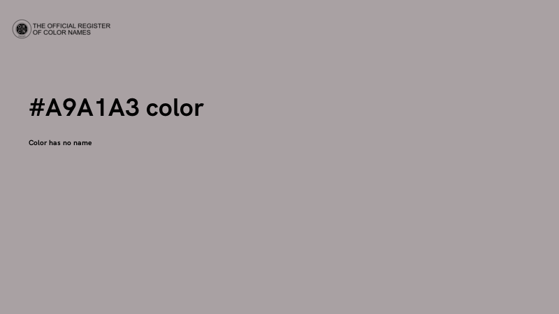 #A9A1A3 color image