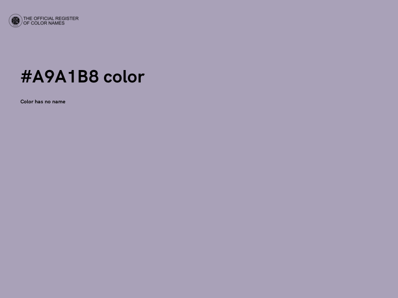 #A9A1B8 color image