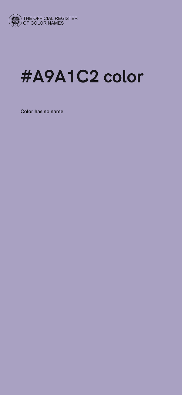 #A9A1C2 color image