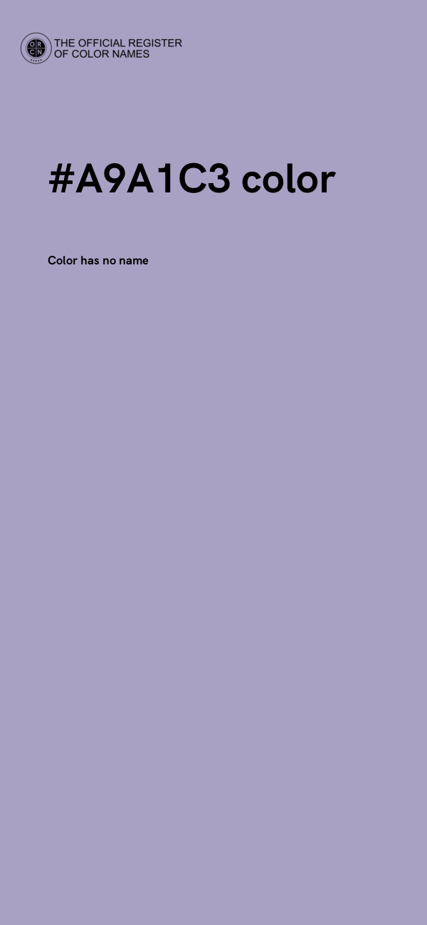 #A9A1C3 color image