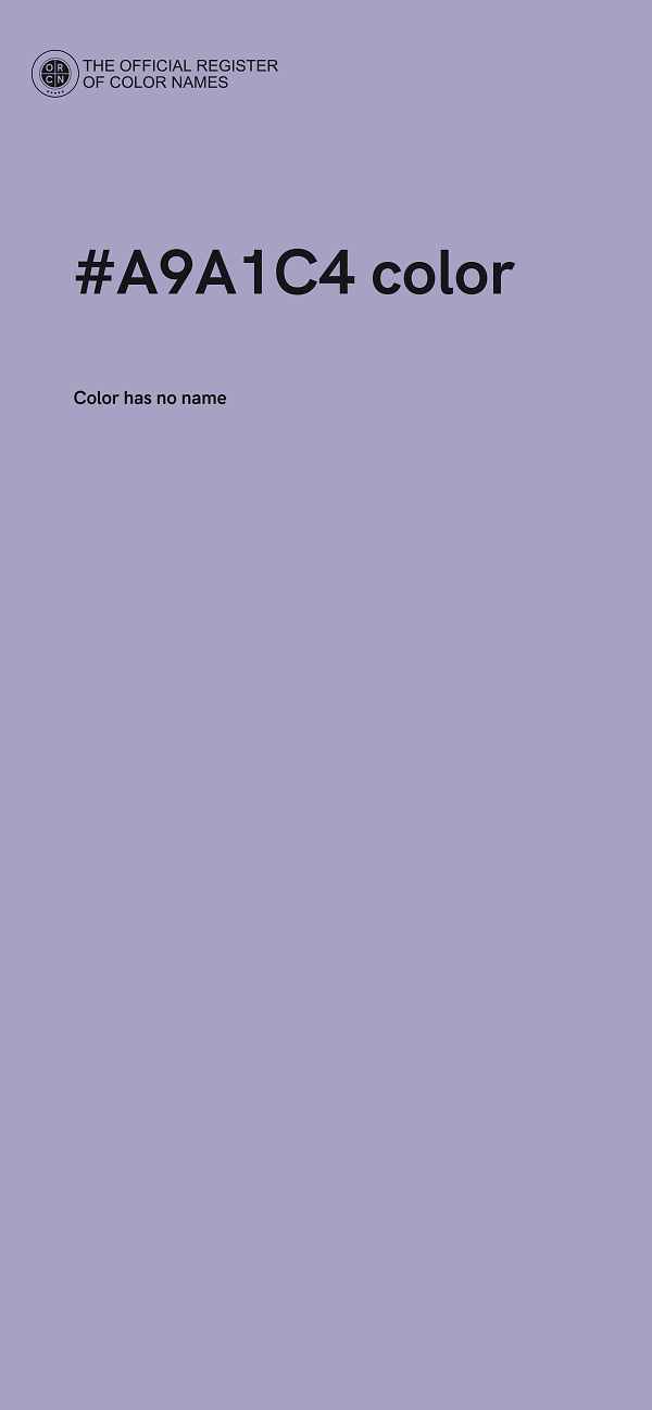 #A9A1C4 color image
