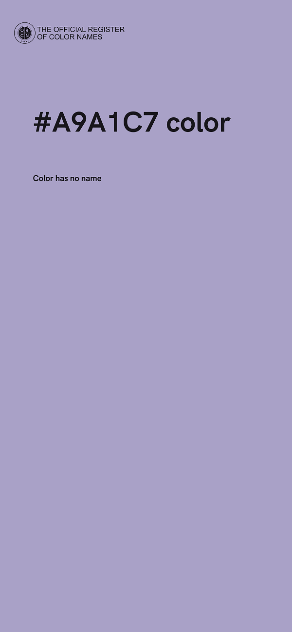#A9A1C7 color image
