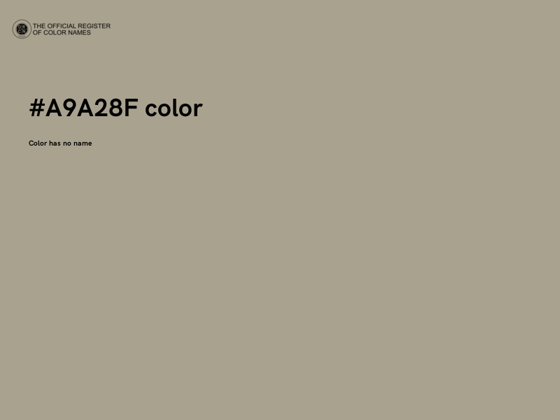 #A9A28F color image