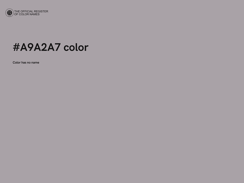 #A9A2A7 color image