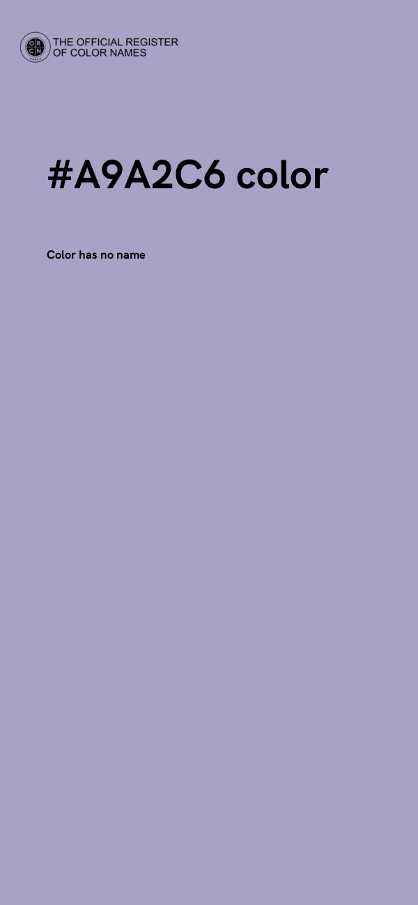 #A9A2C6 color image