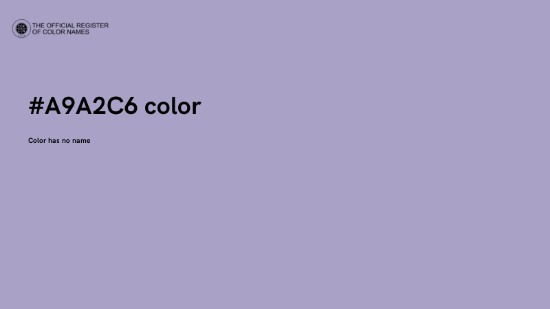 #A9A2C6 color image