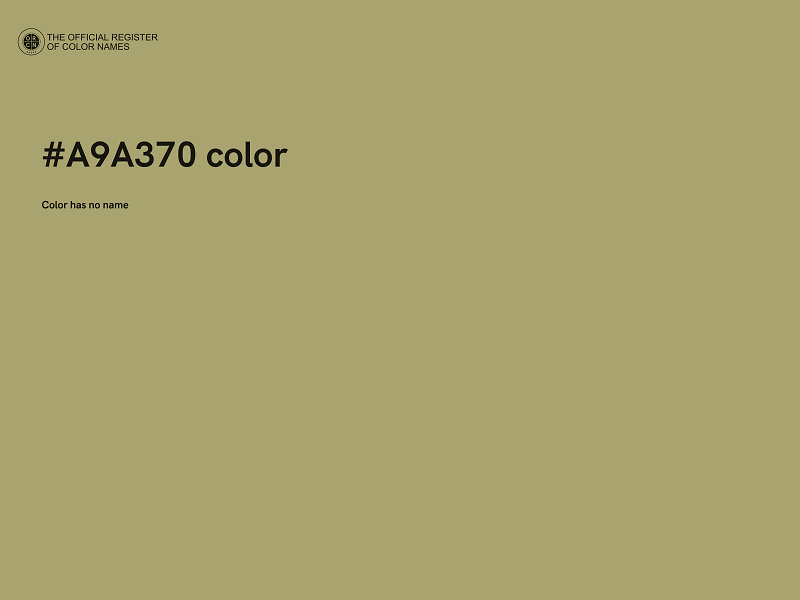 #A9A370 color image