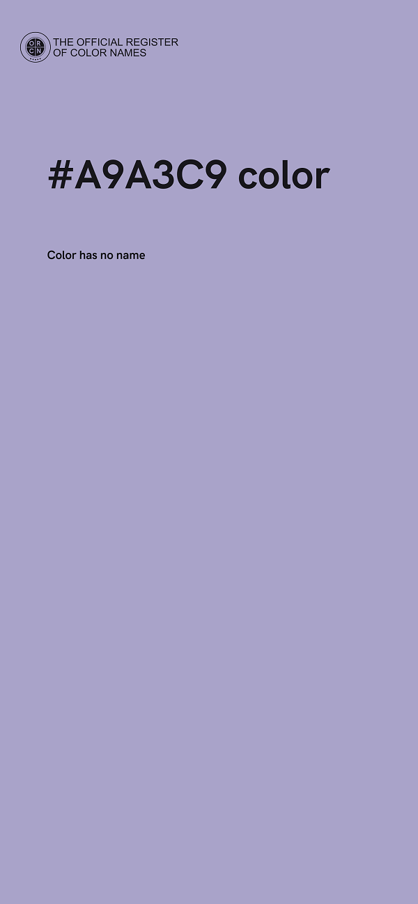 #A9A3C9 color image